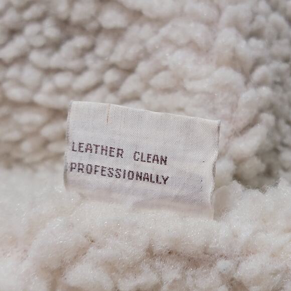 Adam Spencer Leather Tactical Full Zip Utility Vest Mens Small Sherpa Lined VTG - Picture 6 of 8